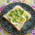 クレイプメートル's cooksnap of when they made 海苔・紫蘇香る❀枝豆×茹で卵のトースト.