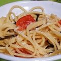 Tama家's cooksnap of when they made トマトパスタ♪ૢひとりランチ簡単に….