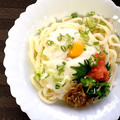 ごごchan☆'s cooksnap of when they made 月見明太とろろ冷やしうどん.