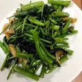 あぴぽまる's cooksnap of when they made 腹ペコ男子パクパク！空心菜のにんにく炒め.