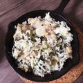 さ、き's cooksnap of when they made ほうれん草と豚バラの、ガーリックバター飯.