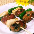 クックI7I5L1☆'s cooksnap of when they made 餃子の具でリメイク♪甘辛ダレのつくねぎま.