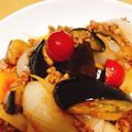 _mk's cooksnap of when they made なす・トマト・ミンチのケチャップ炒め♪.
