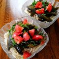 greentmt's cooksnap of when they made 煮びたし茄子とトマトの爽やかそうめん.