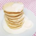 SUNMOONMOM's cooksnap of when they made ホエーとHMのみ☆真っ白なパンケーキ♡.