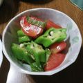 ramieru's cooksnap of when they made オクラとトマトのしそポン酢和え.
