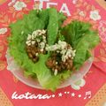 こたらパッド's cooksnap of when they made 納豆のレタス巻き♪.