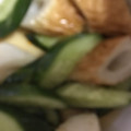 ma___111's cooksnap of when they made キュウリとちくわのめんつゆ和え.