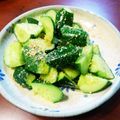 たいちゃん☆よしこ's cooksnap of when they made きゅうり胡麻油あえ 簡単ﾚｼﾋﾟ.