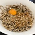 ☆sinnkuro★'s cooksnap of when they made 納豆たまご蕎麦.