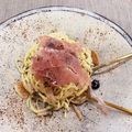 ざべり〜にょ's cooksnap of when they made マスカルポーネとスモークサーモンのパスタ.
