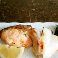 Berora's cooksnap of when they made ジューシー！フライパンで鮭カマの蒸し焼き.