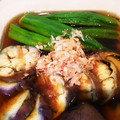 クックKOQ92X☆'s cooksnap of when they made 簡単☆オクラとお茄子の煮浸し.