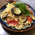☆ユッキー17☆'s cooksnap of when they made なす、トマト、バジル☆夏野菜パスタ♪.
