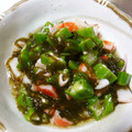 たなぴー's cooksnap of when they made おくらとカニカマの簡単もずく和え.