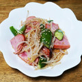 和☆2049's cooksnap of when they made 焼豚リメイク♡簡単5分!焼豚の中華和え.
