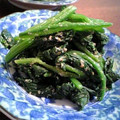 鮎めし♀'s cooksnap of when they made うまい！ほうれん草の黒ゴマきなこ和え♪.