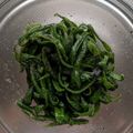 雪だるまま's cooksnap of when they made レンジdeピーマンのゴマ和え☆.