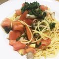 ビビ♡'s cooksnap of when they made トマトと大葉の和風冷製パスタ.