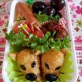 YUN♡TEN's cooksnap of when they made 【キャラ弁】稲荷寿司でキツネ弁当.