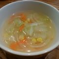 ゆみらんたん's cooksnap of when they made 鶏のゆで汁で☆スープ.
