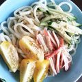 y_u♡'s cooksnap of when they made サラダうどん♡ごまマヨだれで.