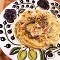 うみぽ0923's cooksnap of when they made 簡単！ホタテ缶と長ネギのクリームパスタ.