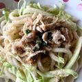 がっちゃん★99's cooksnap of when they made 鶏ササミの梅和え★冷やしぶっかけうどん.