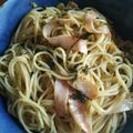 クックZD3CWA☆'s cooksnap of when they made 頂き物で作る！高菜とソーセージのパスタ.
