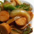 ✩かめたん✩'s cooksnap of when they made 魚ニソ玉ねぎピーマンのケチャップ炒め.
