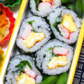 nosso's cooksnap of when they made かにかまとだし巻き卵と三つ葉の巻き寿司.