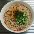 もぐ・ω・くま's cooksnap of when they made オクラと納豆の冷やしネバネバうどん.
