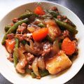 あつどん's cooksnap of when they made 焼き肉のたれで煮物♪カレーそぼろ肉じゃが.
