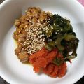 ユーロン's cooksnap of when they made 辛辛コンビで☆明太子と高菜納豆.