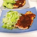 まさぎん's cooksnap of when they made ＊ポークソテー♪和風オニオンソースで＊.