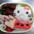 ゆみｐｕ〜's cooksnap of when they made ハローキティの簡単お弁当★.