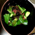 クックVOIAYY☆'s cooksnap of when they made きゅうりとオクラの塩昆布和え.