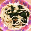 yuka119's cooksnap of when they made 納豆とほうれん草のパスタ.