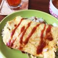 みんみのキッチン's cooksnap of when they made ＊きのことチンゲンサイのオムライス＊.
