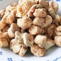 3人娘の母's cooksnap of when they made 簡単15分！カリッとお麩ラスク きな粉.