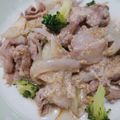 ＊＊＊はちみつ＊＊＊'s cooksnap of when they made 豚こま肉と玉ねぎの白だしマヨソース.