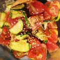 307号室's cooksnap of when they made トマトとズッキーニの酢みそ和え.