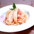 クックPM28RE☆'s cooksnap of when they made 桃とトマトの冷製パスタ.