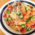 パキポ〜's cooksnap of when they made トマトとオクラの和風冷製パスタ.
