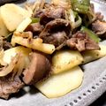 プリン後輩's cooksnap of when they made 砂肝＆じゃがぴー炒め.
