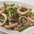 しんくんママ♡'s cooksnap of when they made イカとアスパラのガーリックバター炒め.
