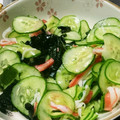 tamama1102's cooksnap of when they made 簡単！きゅうりとワカメとカニかまの酢の物.