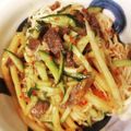 半人前コック's cooksnap of when they made カクテキ キムチの残り 素麺 ビビン冷麺.