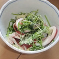きらり流れ星's cooksnap of when they made 簡単5分♡イカと豆苗の海苔マヨわさび和え.