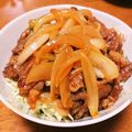 クックH965L0☆'s cooksnap of when they made 簡単！豚肉と玉ねぎのコチュジャン炒め丼.